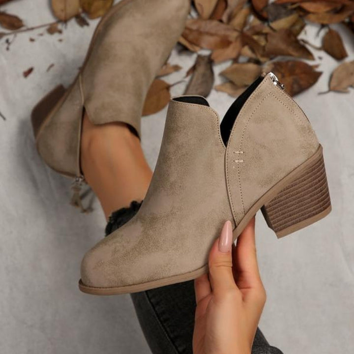 Theodora – Textured Ankle Boots