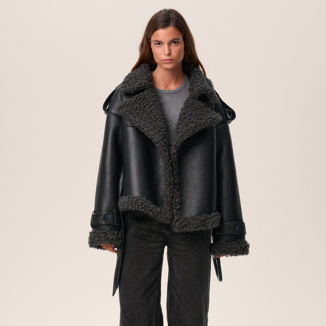 Luna – Belted Shearling Coat