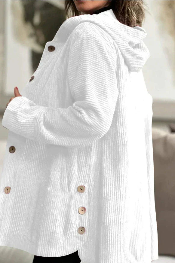 Elizabeth – Cozy Corduroy Hooded Jacket