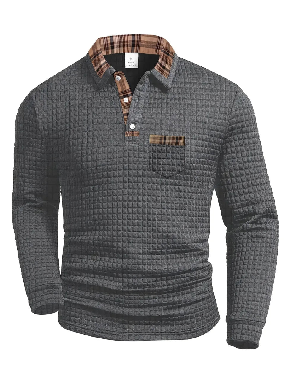 George – Checked Long-Sleeve Polo Shirt