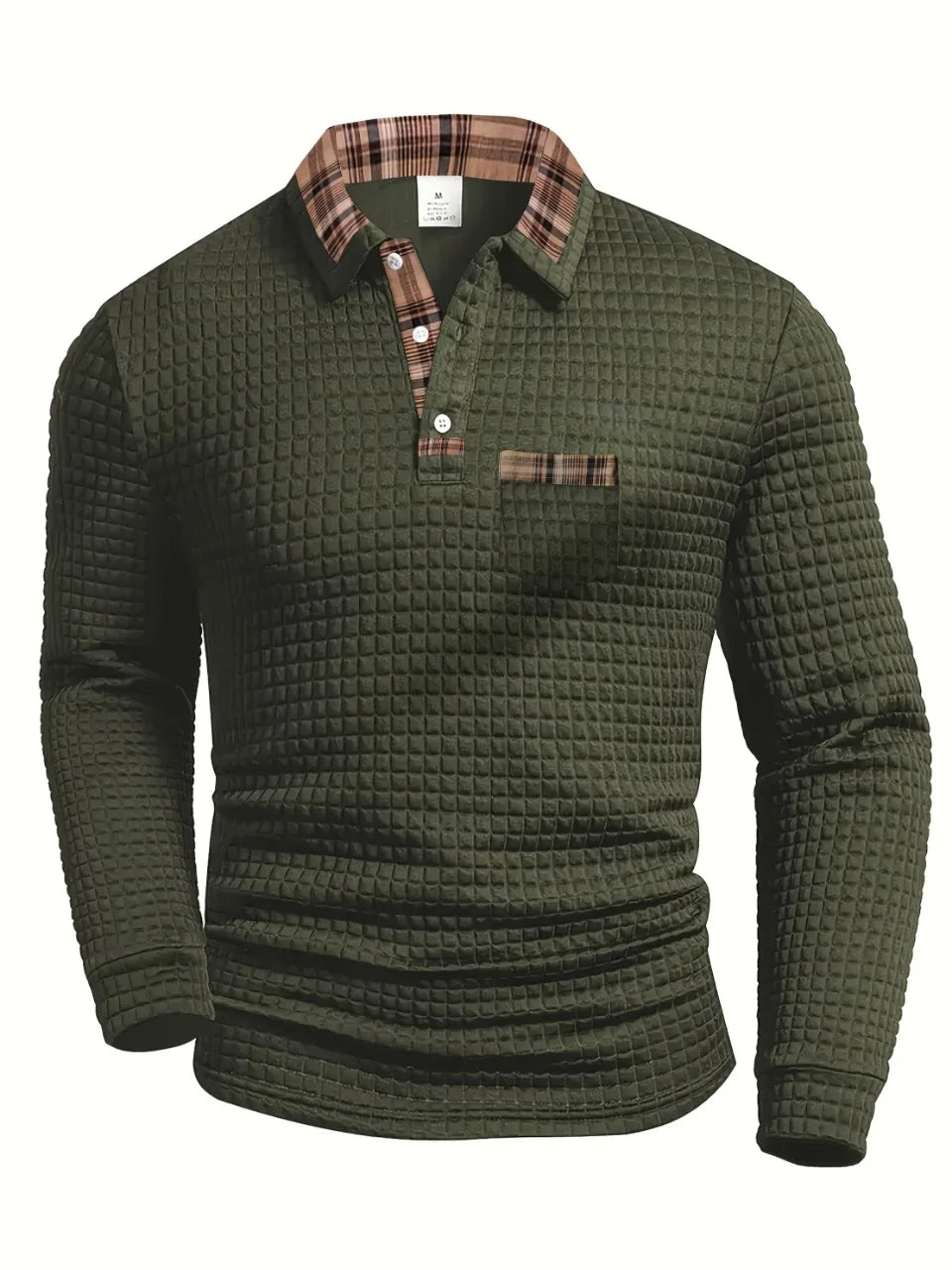 George – Checked Long-Sleeve Polo Shirt