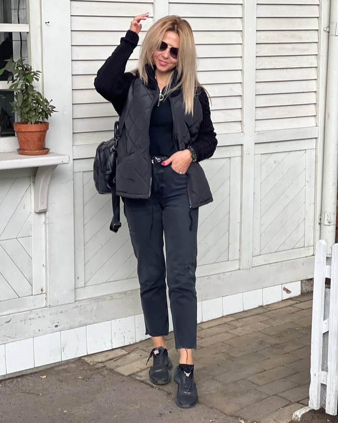 Hallie – Patchwork Knitted Jacket for Cozy Confidence