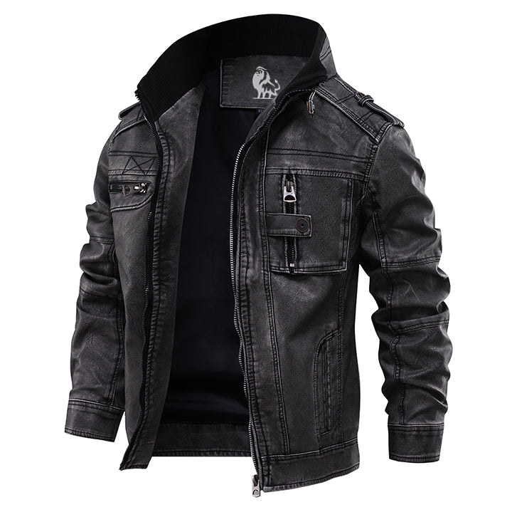 Hudson – Leather Biker Jacket
