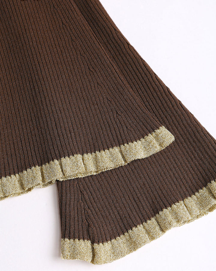 Brown Bodycon Button Sweater Dress