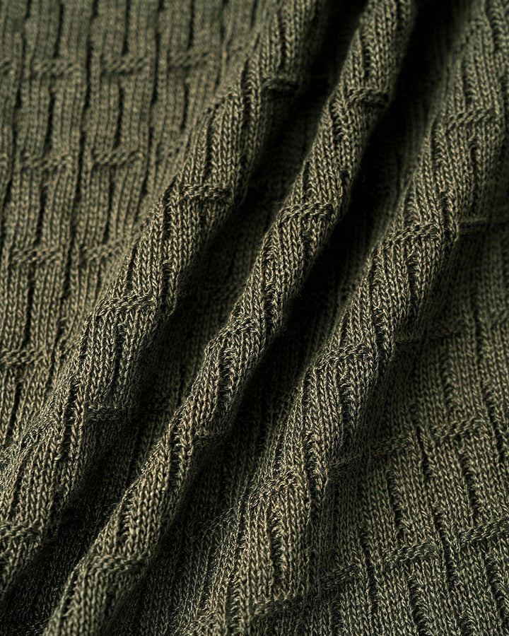 Army Green V Neck Sleeveless Sweater Dress